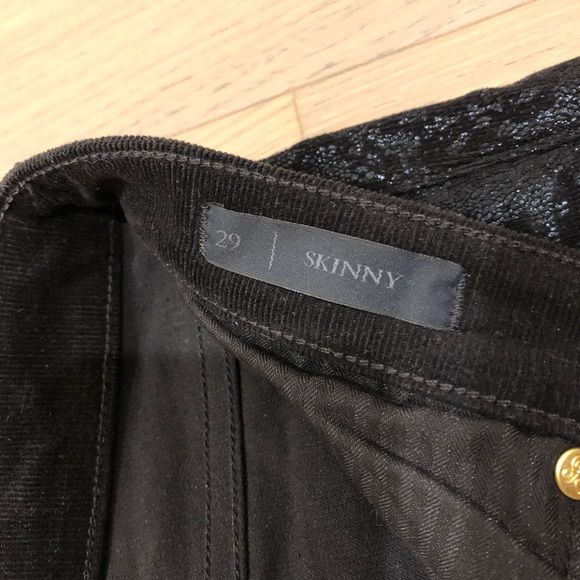 Juicy Couture sparkly corduroy pants sz 29 - Picture 4 of 5